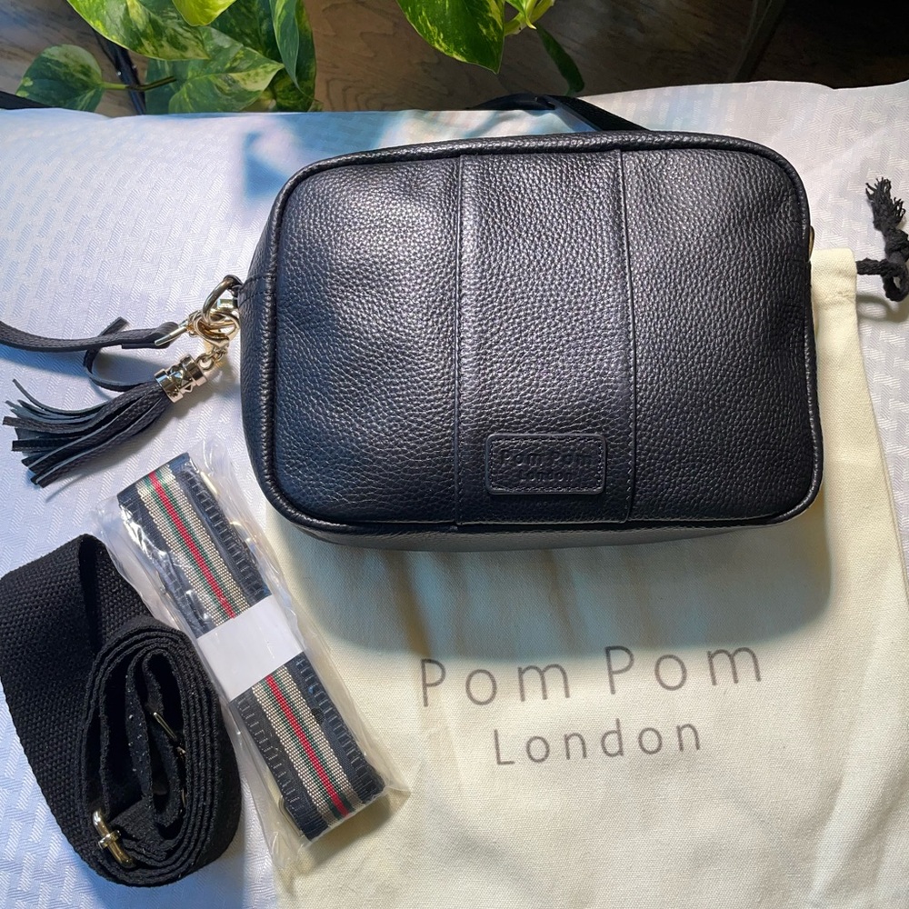 Pom Pom London City Bag Black with 3 Straps